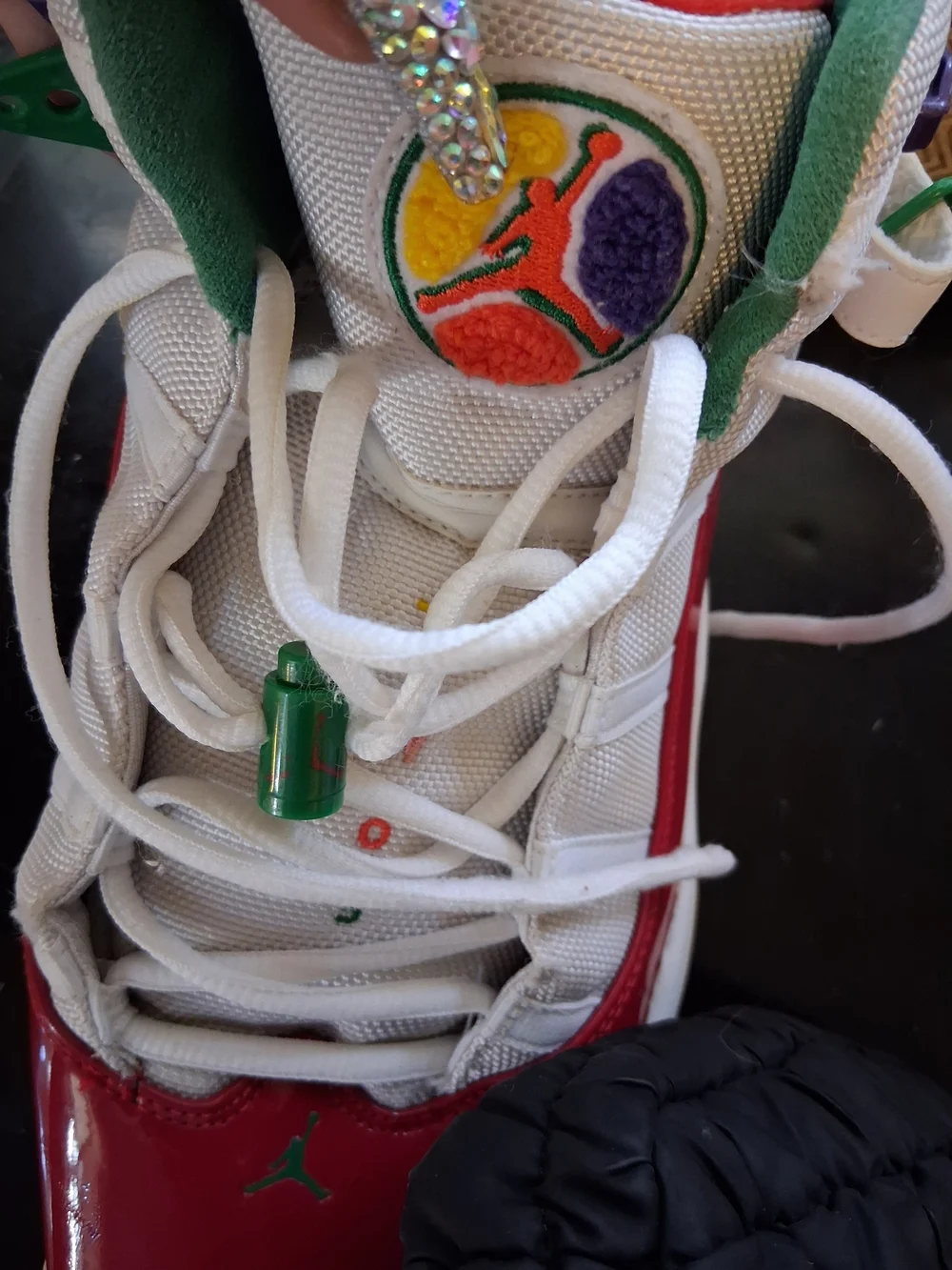 Nike Jordan Multicolor Men's Basketball Sneakers with Red Toe